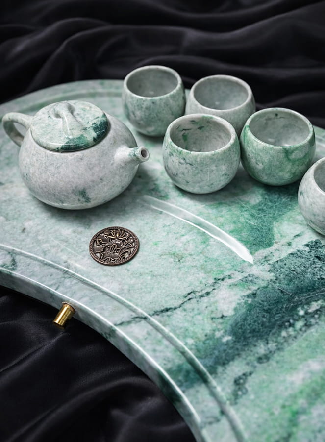 Jadeite ceremonial tea set